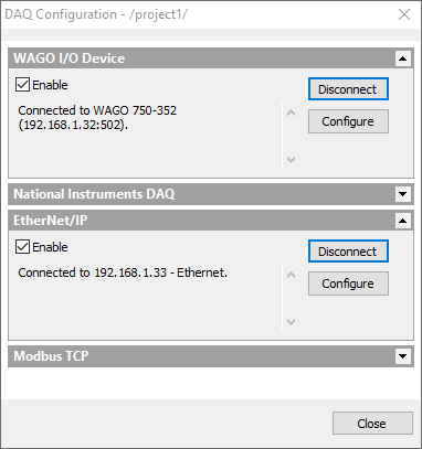 1 DAQ config dialog