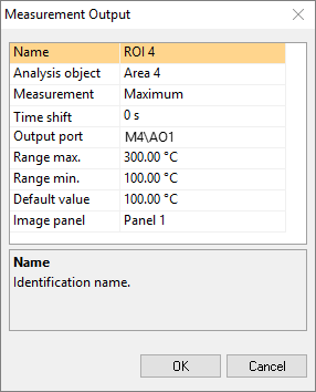 2 Analog outputs list output dialog