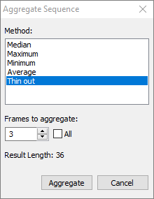 aggregate sequence dialog