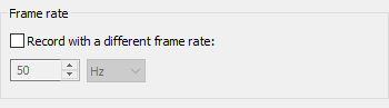 recording frame rate