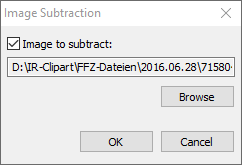 image subtraction dialog