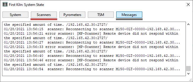 system state messages page