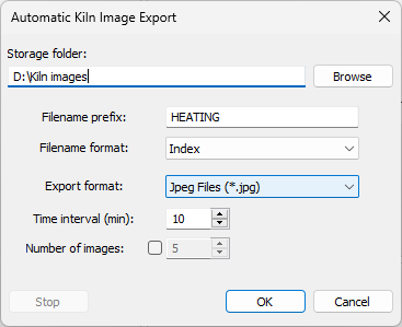 automatic kiln shell image export
