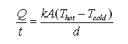 heat conduction formula
