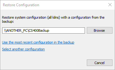 restore configuration from backup
