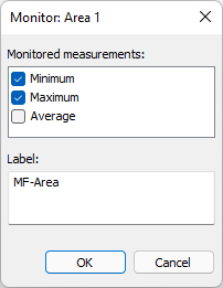 monitor in trend dialog